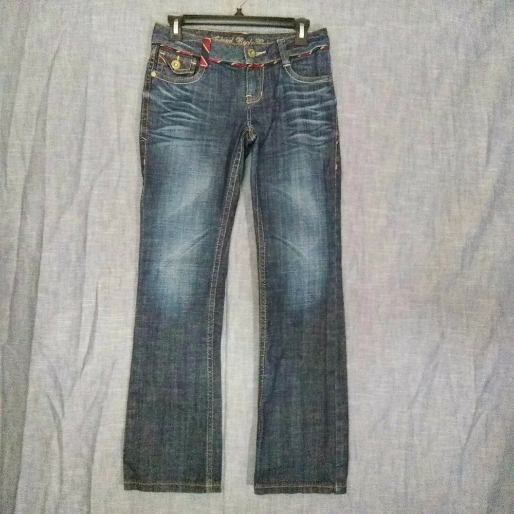 E-LAND Rugby Club Low Rise Slim BootCut Jeans